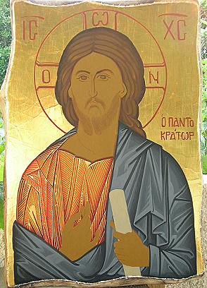 Christusikone im Aufbau