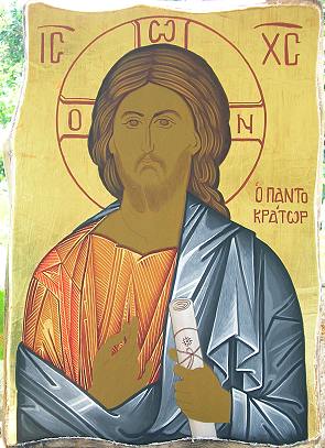 Christusikone im Aufbau