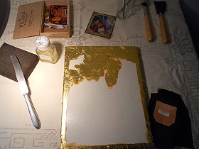 Blattgold aufgelegt2