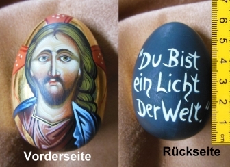 Eiermalerei mit Loch unten zum Aufstellen