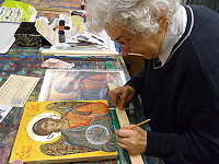 Lydia malt einen Engel