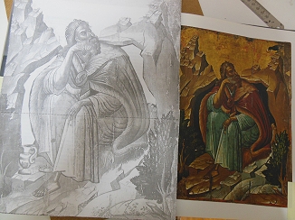 Ilias Ikone vergolden (1)