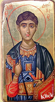 Panselinos, tragbare Ikone,  Heiliger Dimitri kl