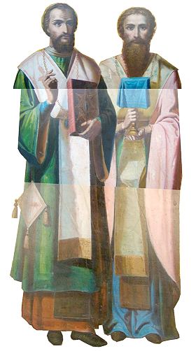 zwei Heilige Kollage kl